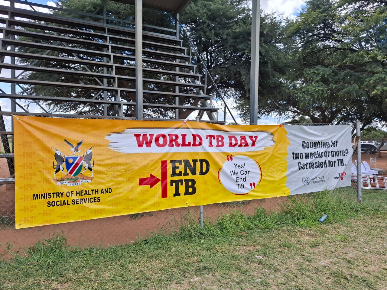 World TB Day banner — End TB, Ministry of Health and Social Services Namibia